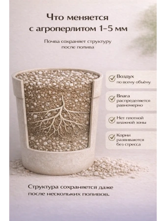 Агроперлит садовый для рассады и растений 3 л Благодатное земледелие